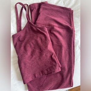 Beyond Yoga Set - Maroon Space Dye